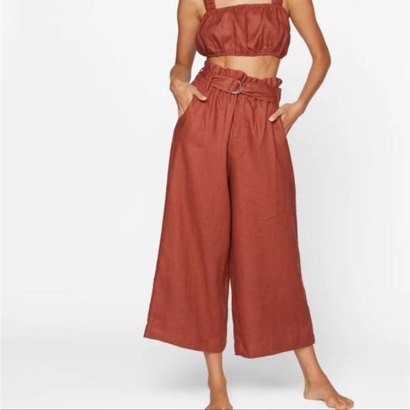 100% linen NWT Mikoh LAGUNA PANTS - Picture 1 of 13